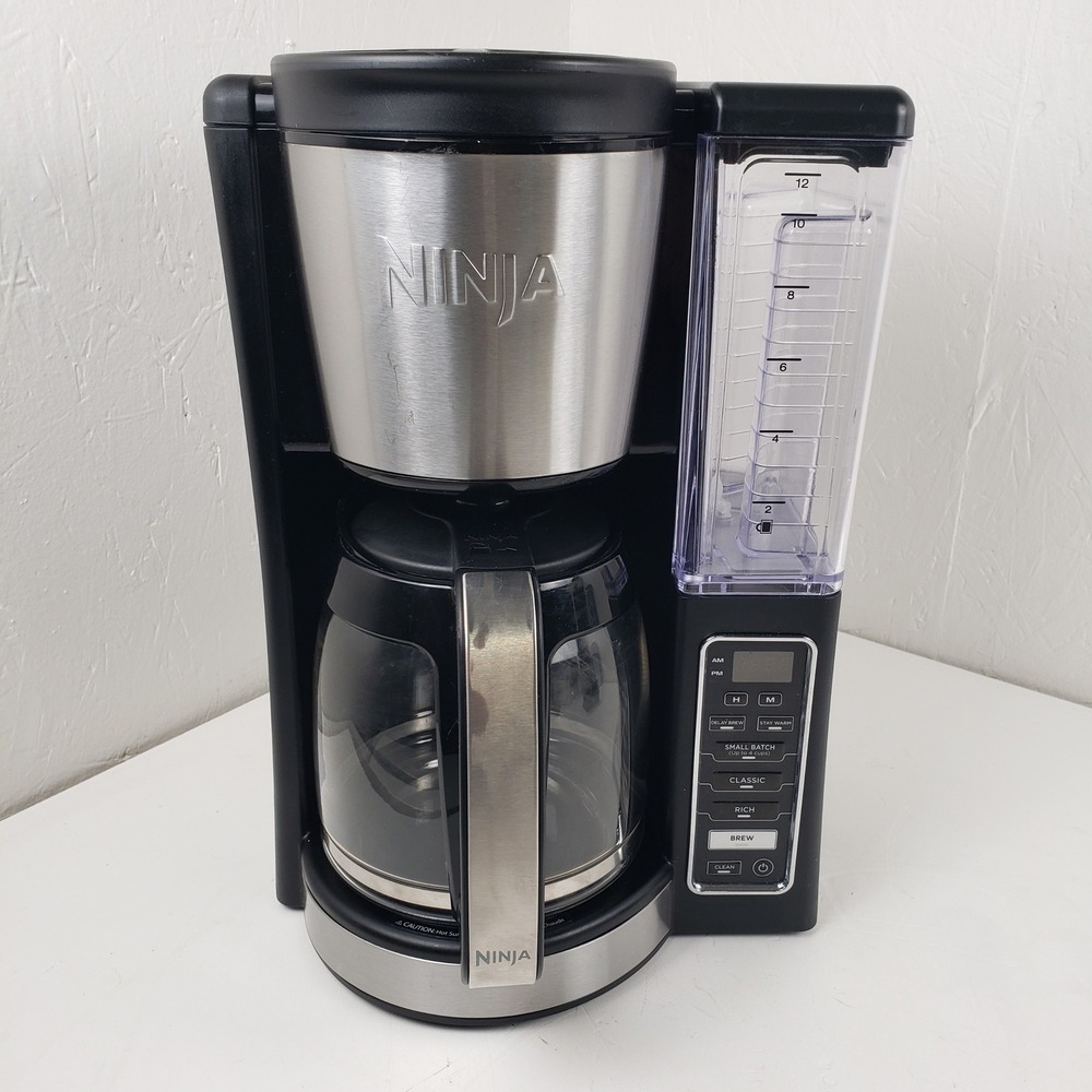 Ninja 12 Cup Programmable Coffee Maker CE200 Black Stainless Steel Brewer